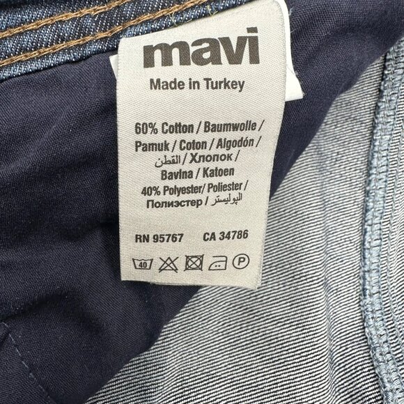 Mavi Mens Zach Straight Leg Jeans 34x30 Blue Denim Made In Turkey Cotton Blend - Picture 5 of 9